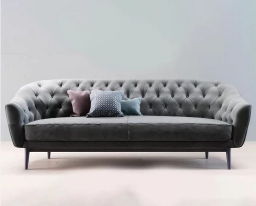 Modern sofa, Beech wood, Gray - BF116