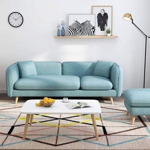 Sofa soft foam, Beech wood, light blue - BF08