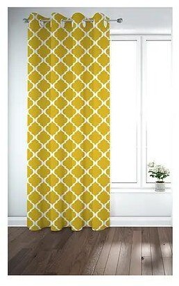 Printed curtain, Mustard, 130*260cm - cat-18