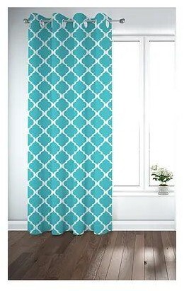 Printed curtain, Turquoise, 130*260cm - cat-17