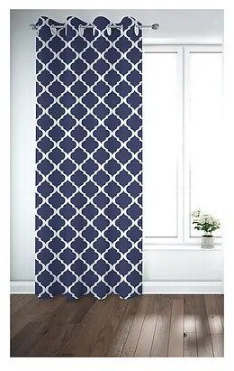 Printed curtain, Navy Blue, 130*260cm - cat-13