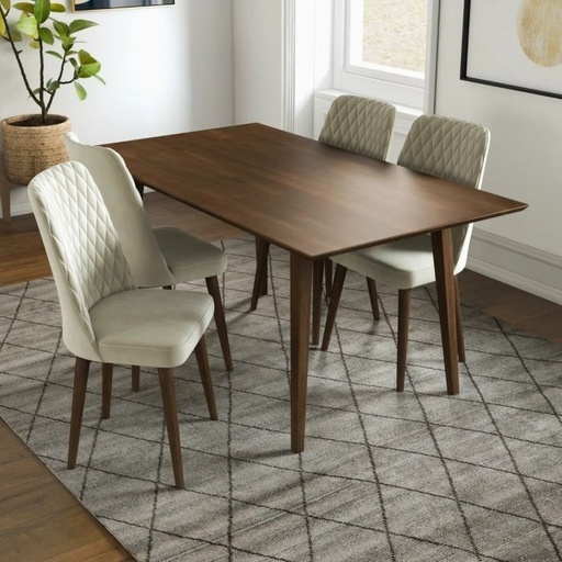 Dining room with 4 chairs - natural beech wood - DIR 90
