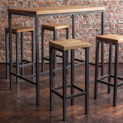 Dining Table, 5 pieces Black *Brown - DT115