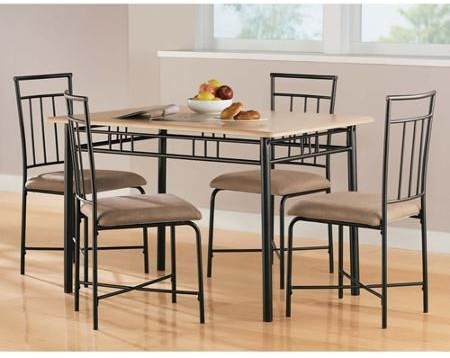 Dining Table, 5 pieces Black *Beige - DT106