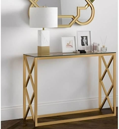 Consol, 90x30x100cm, Golden - S25