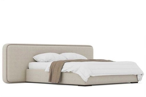 Modern bed, beige - ABR024