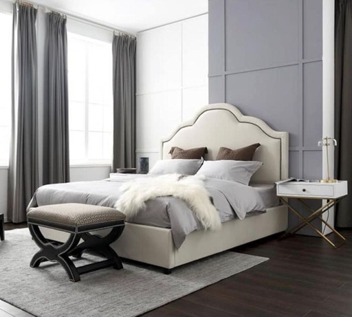 Modern bed, beige - ABR018