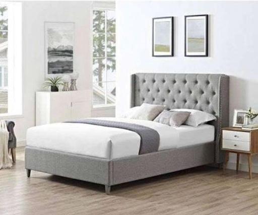 Modern bed, gray - ABR014