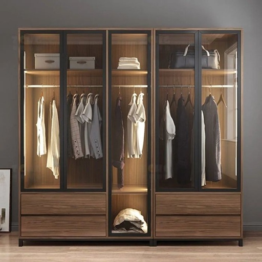 Wardrobe 200 cm, brown - DGR22