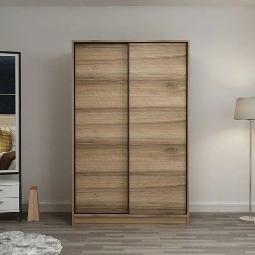 Wardrobe 120 cm, wooden - WOOD 91