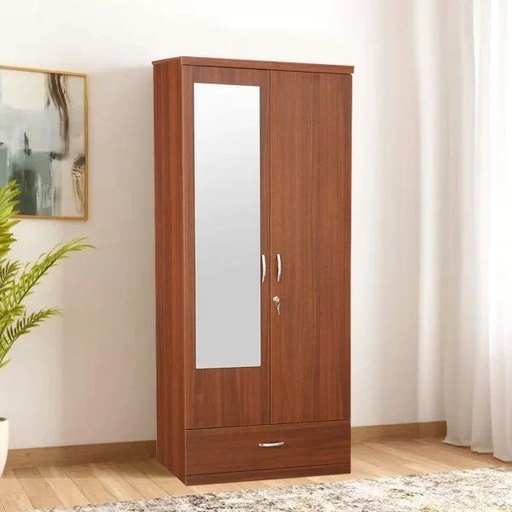 Wardrobe 80 cm, brown - WOOD 96