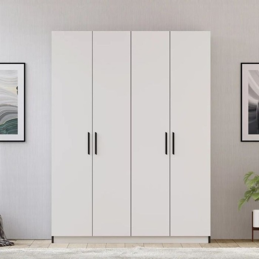 Wardrobe 200*160 cm, white - WOOD 0120