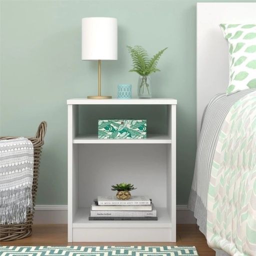 Commode 2 shelves, White - COM 04