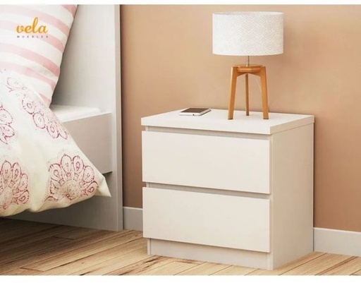 Commode 2 drawers, White - COM 10