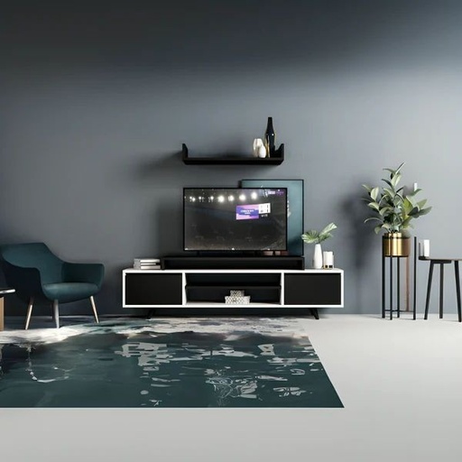TV Unit,White*Black - HI433